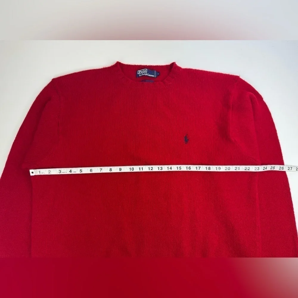 Polo Ralph Lauren 100% Lambswool 90’s VTG Classic Itchy Grandpa Sweater Large